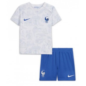 France Replica Away Stadium Kit for Kids World Cup 2022 Short Sleeve (+ pants)